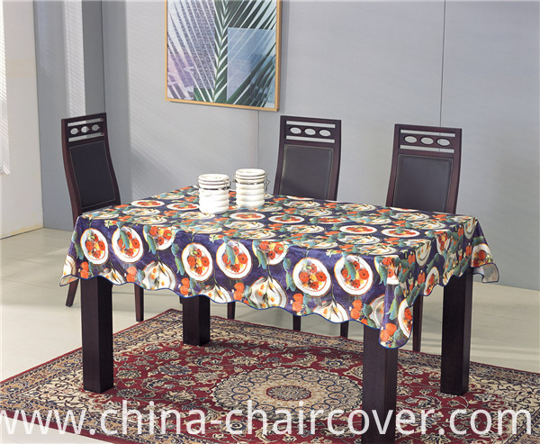 Oilproof, Disposable, Waterproof Feature Printed Pattern Transparent Table Cloth